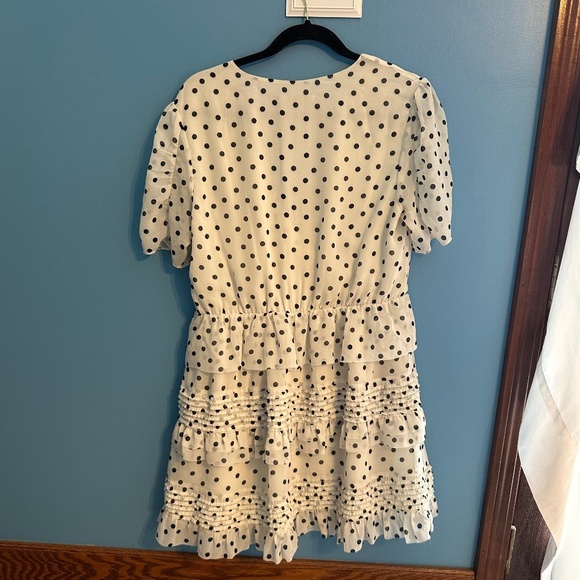 ALL SAINTS - Ilia Polka Dot Ruffle Mini Dress - Picture 4 of 4